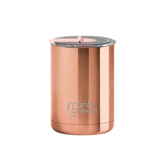 Frank Green Ceramic Coffee Cup with Hinged Screw Lid 12oz Rose Gold