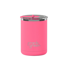Frank Green Ceramic Coffee Cup with Hinged Lid 12oz Bubblegum Blast