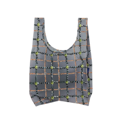 Baggu Big Reusable Bag Beaded Plaid