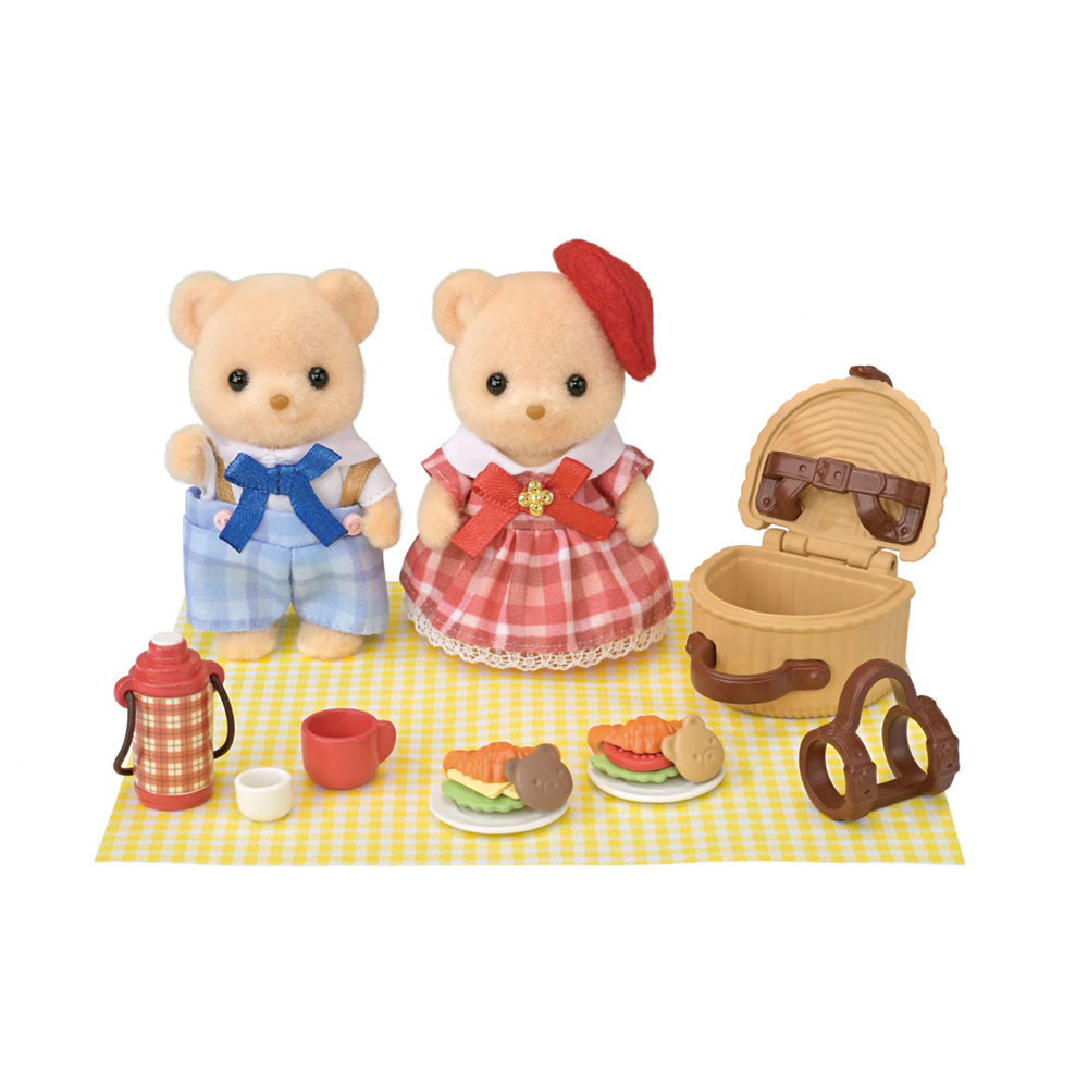 Sylvanian Families  Biscuit Bear Siblings Delicious Picnic