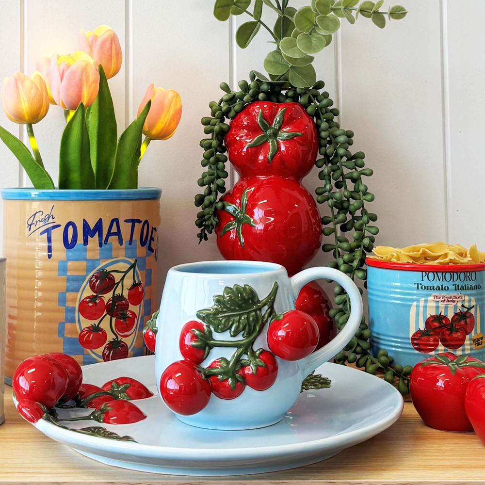 Ceramic Tomato Mug Blue