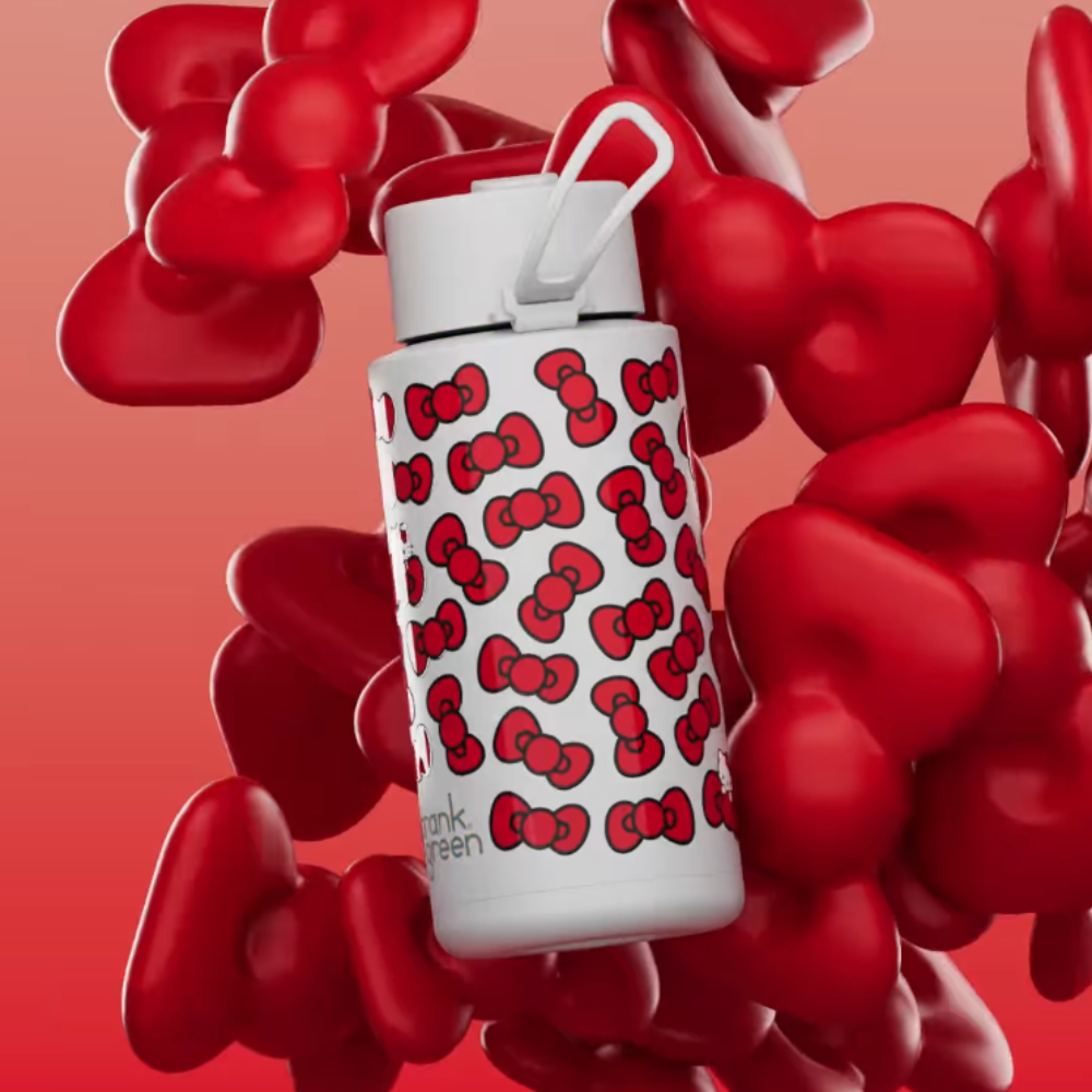 Frank Green x Hello Kitty 34oz Reusable Bottle Hello Kitty with Flip Straw Lid (Bow Edition)