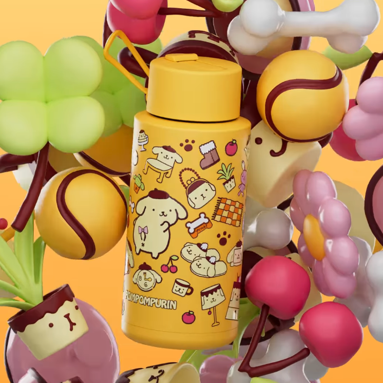 Frank Green x Hello Kitty 34oz Reusable Bottle PomPomPurin with Flip Straw Lid