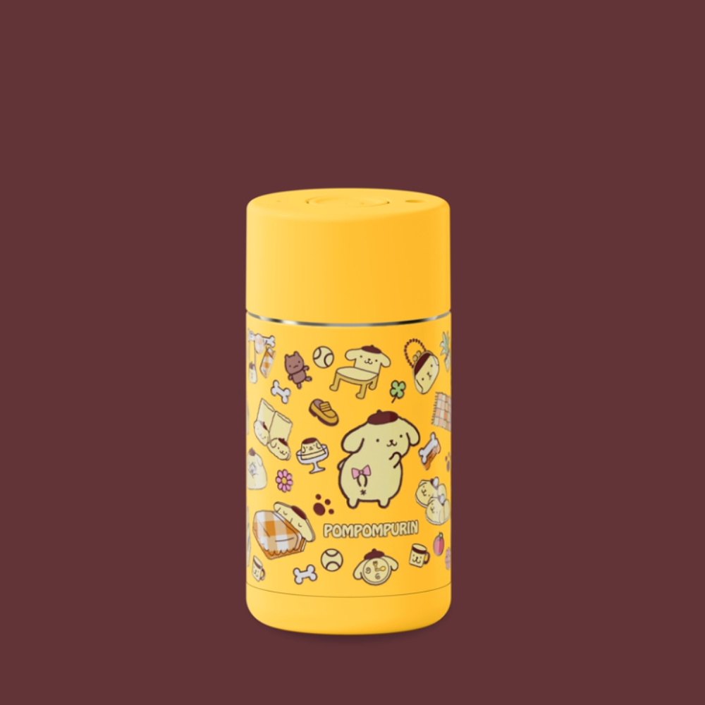Frank Green x Hello Kitty 12oz Stainless Steel Ceramic Reusable Cup PomPomPurin with Push Button Lid