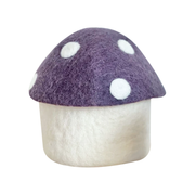 Sheep-ish Felt Toadstool Basket with Lid Large Lilac