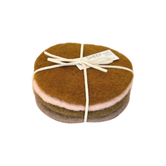 Sheep-ish Felt Sheeted Coasters Set of 4 Mixed Stack