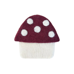 Sheep-ish Felt Toadstool Purse Mulberry