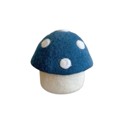 Sheep-ish Felt Toadstool Basket with Lid Small Blue