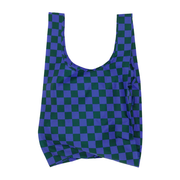 Baggu Standard Reusable Bag Navy Green Check
