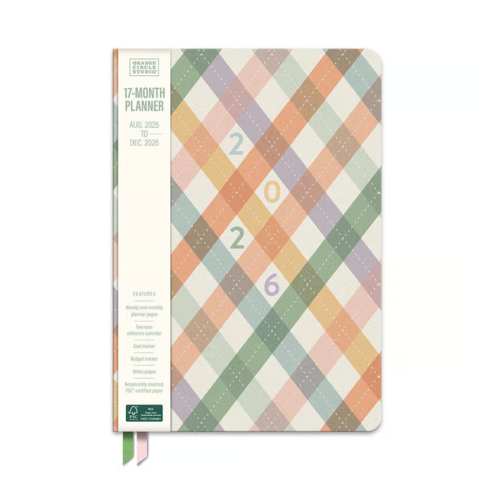 Orange Circle 2026 Planner Clara Clothbound As If Argyle