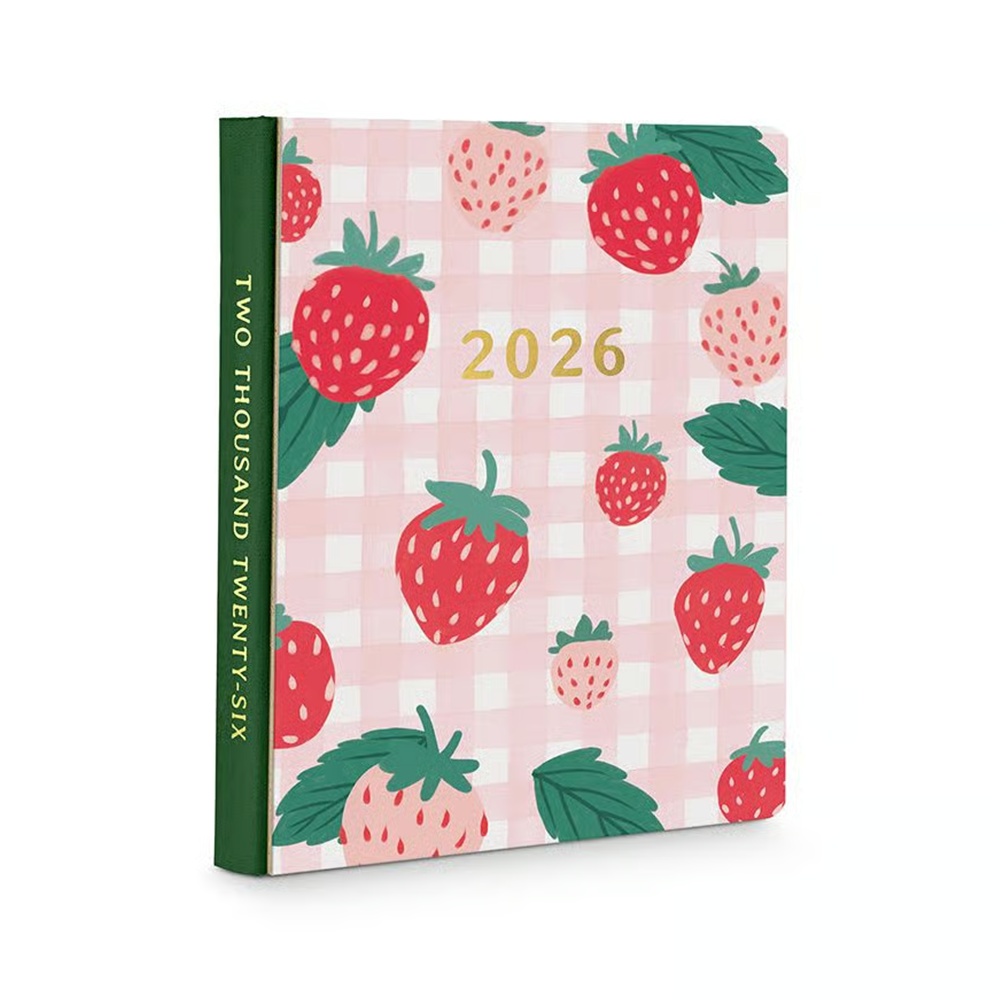 Orange Circle 2026 Monthly Planner Good Day Strawberry