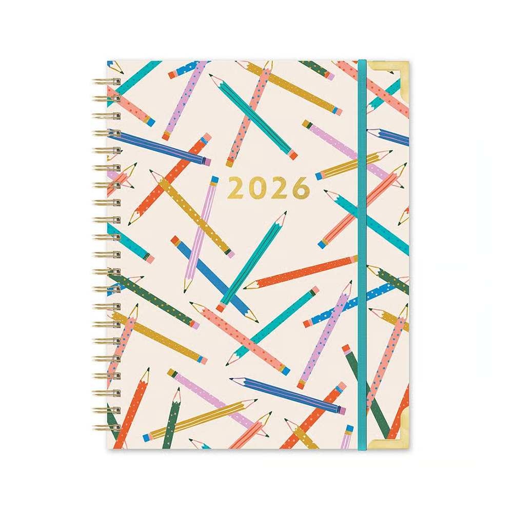 Orange Circle 2026 Extra Large Spiral Planner Make Your Mark
