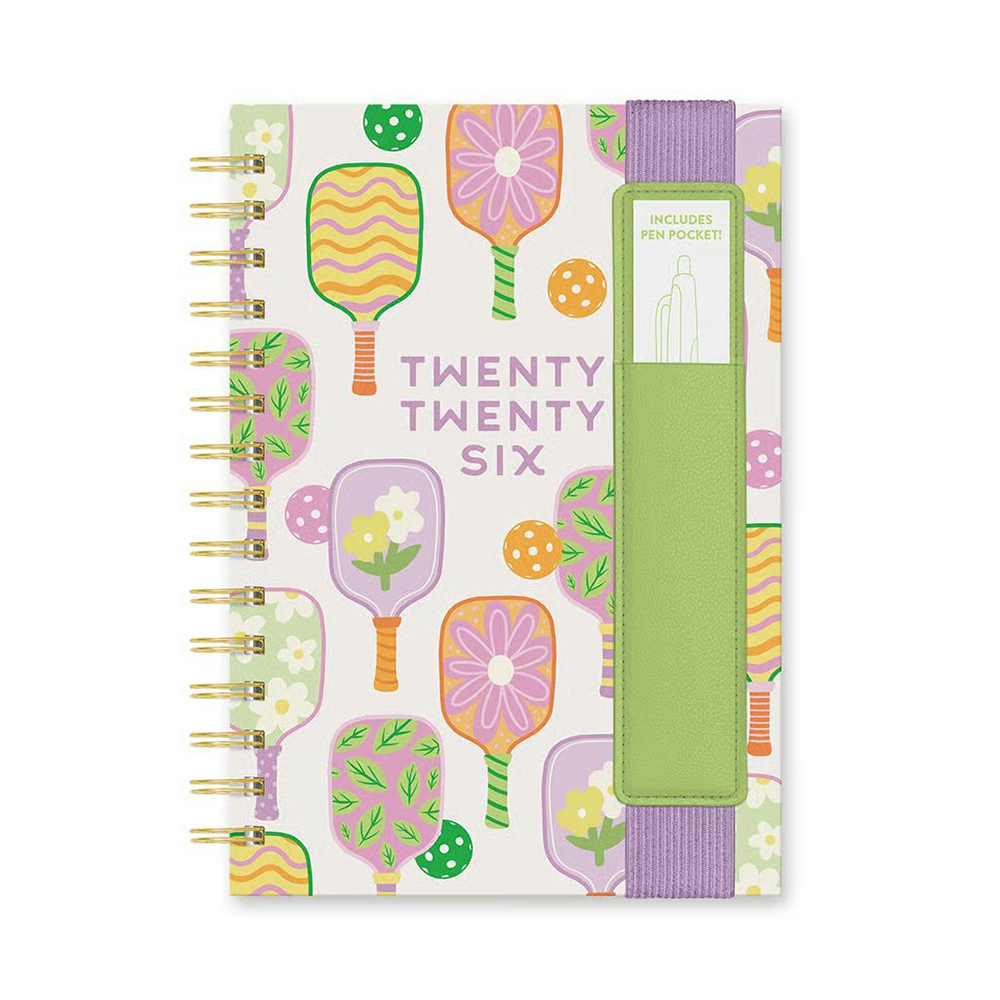 Orange Circle 2026 Weekly Planner Oliver Pickleball Rally