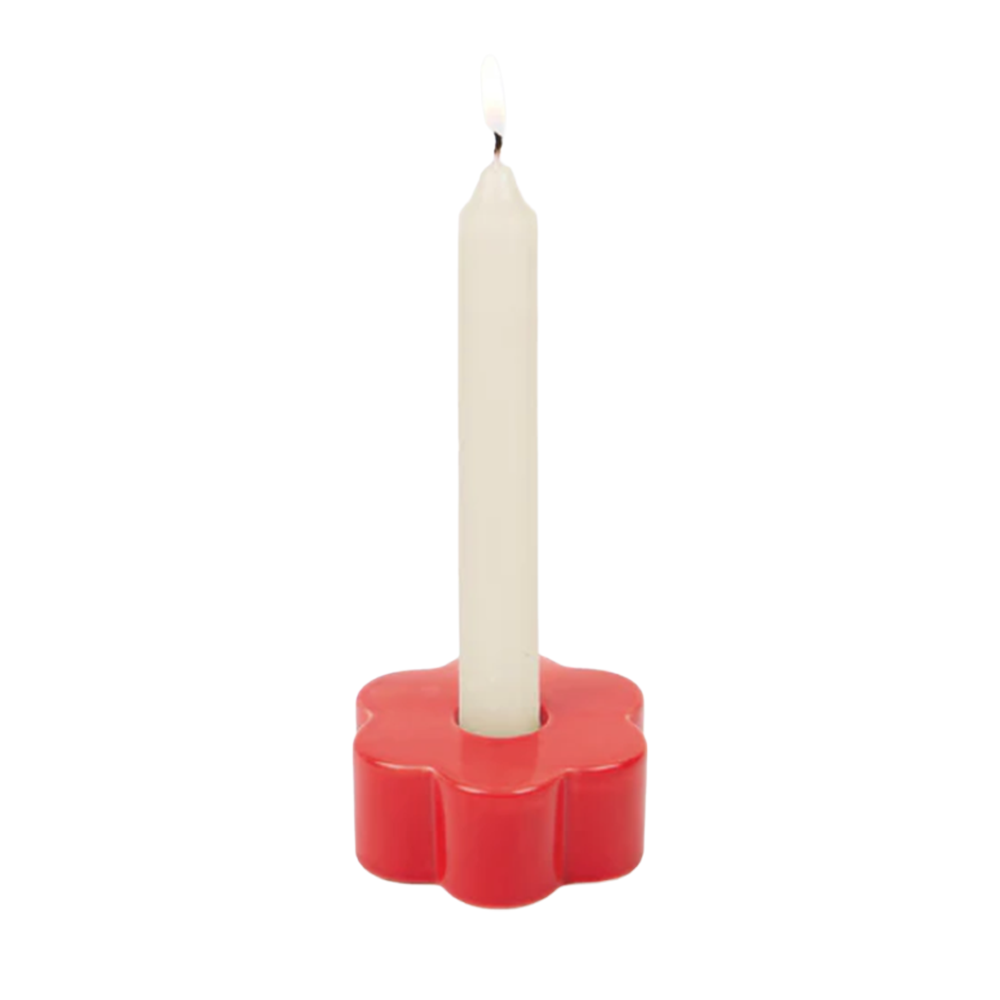 Dioy Daisy Candle Holder Red