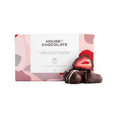 House of Chocolate Freeze Dried Strawberries Dipped in Dark Chocolate 100g