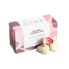House of Chocolate Freeze Dried  Strawberries Dipped in White Chocolate 100g