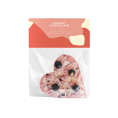 House of Chocolate Blueberry Coconut White Chocolate Heart