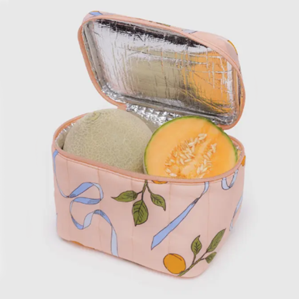 Baggu Puffy Lunch Bag Apricots & Ribbons