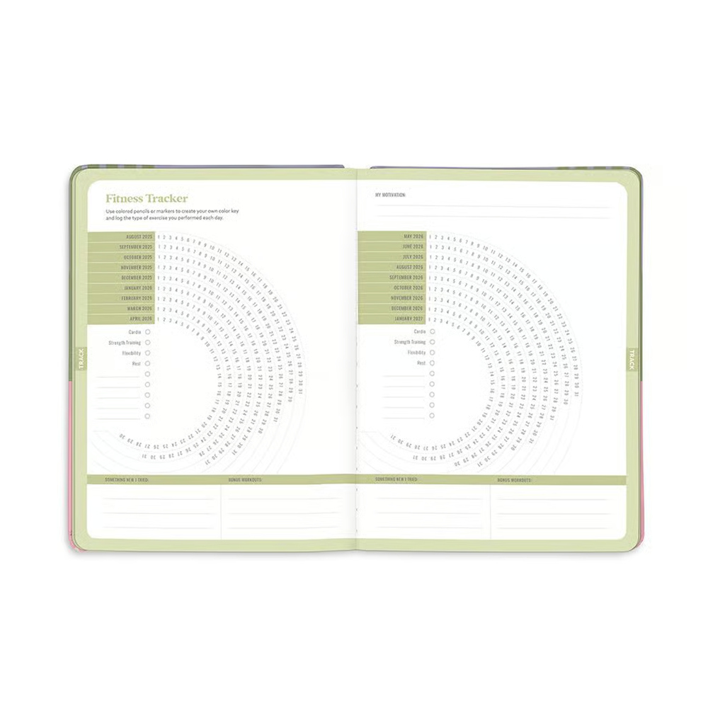 Orange Circle 2026 Monthly Planner Good Day Colour Block