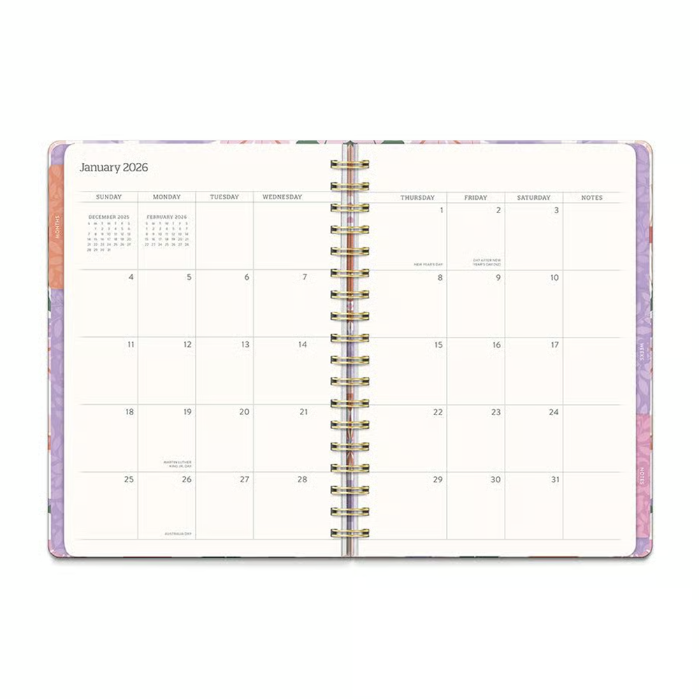 Orange Circle 2026 Tab Planner Secret Garden