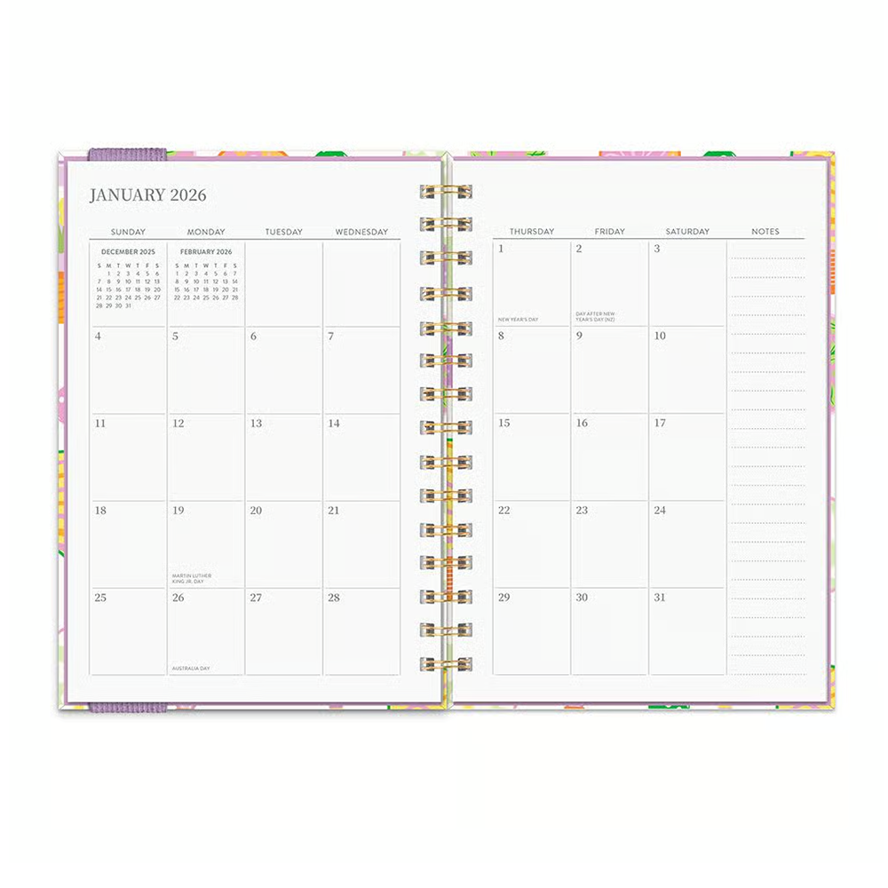 Orange Circle 2026 Weekly Planner Oliver Pickleball Rally