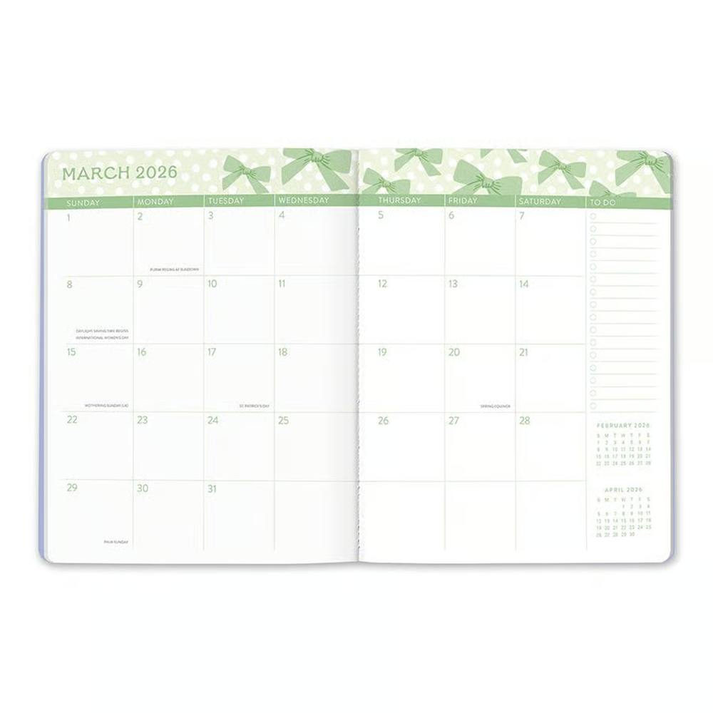 Orange Circle 2026 Just Right Monthly Planner Sweet Bows