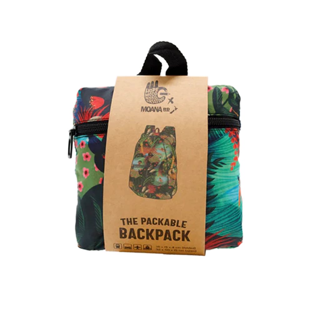 Moana Road x Hope McConnell Packable Backpack Wahine in Water