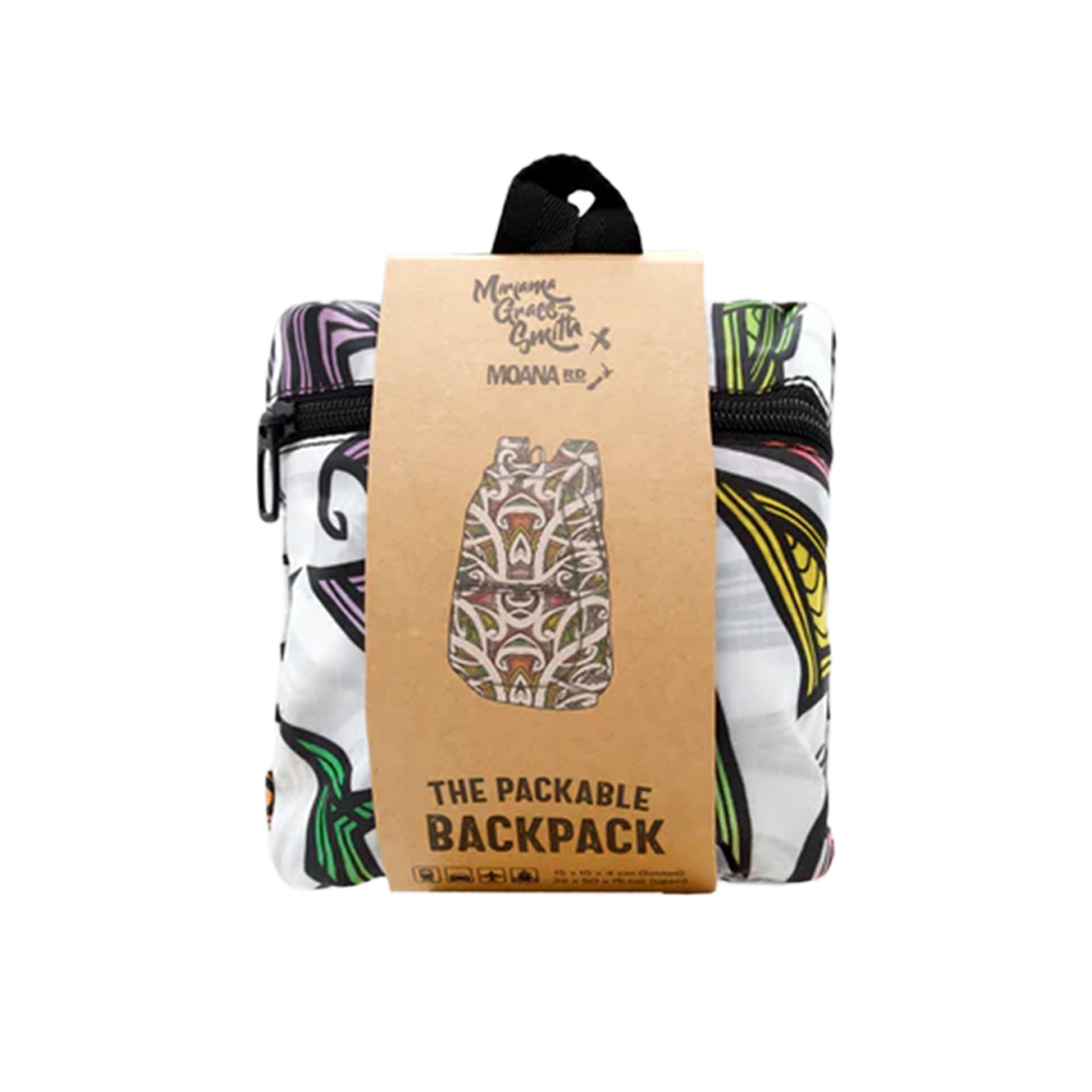 Moana Road x Miriama Grace-Smith Packable Backpack Niwa