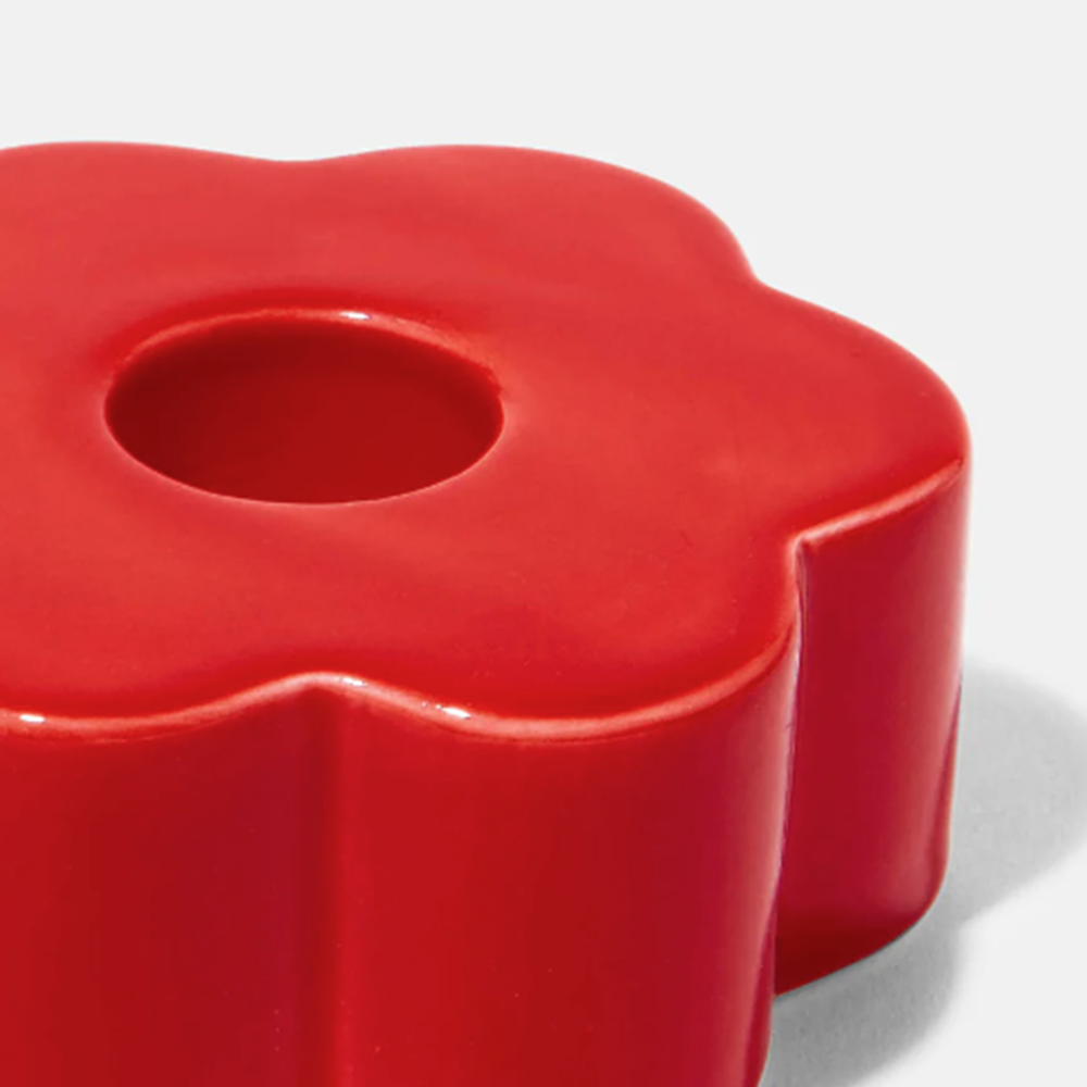 Dioy Daisy Candle Holder Red
