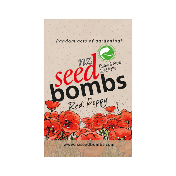 NZ Seed Bombs Red Poppy