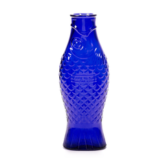 Serax Paola Navone Carafe Glass Fish & Fish Cobolt Blue