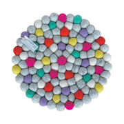 Sheep-ish Felt Ball Pot Stand Bright Multi