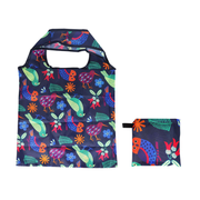 New Zealand Foldable Shopping Bag Birds Navy Blue