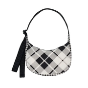 Baggu Small Nylon Crescent Bag Mixed Plaid