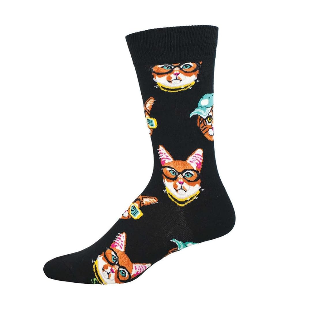 Socksmith Socks Men's One Cool Cat Black