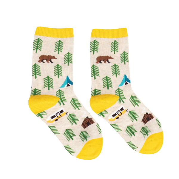 Socksmith Socks Kids Bear In The Woods Hemp Heather 4-7 Years