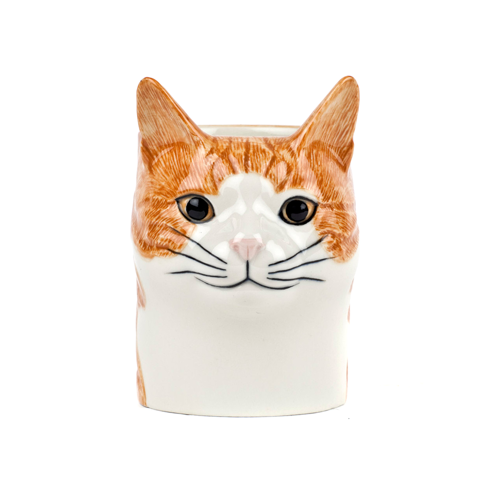 Quail Cat Squash Pencil Pot