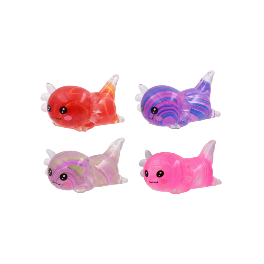 Squishy squeeze axolotl cute squeeze toy sensory stress relief fidget toy