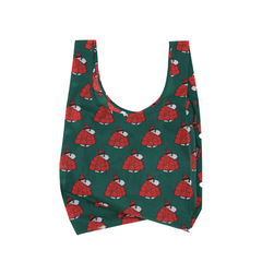 Baggu x Peanuts Standard Reusable Bag Puffer Snoopy Green Red