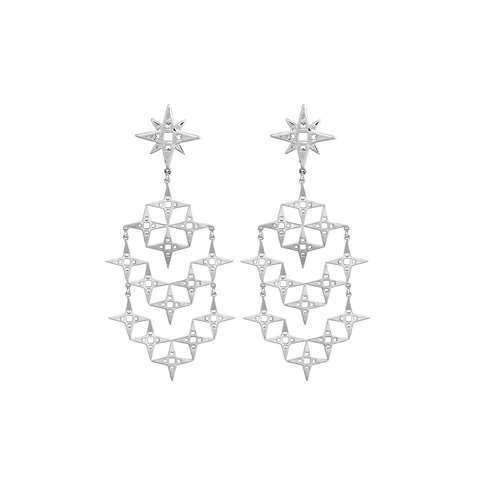 Lindi Kingi Earrings Stardust Silver