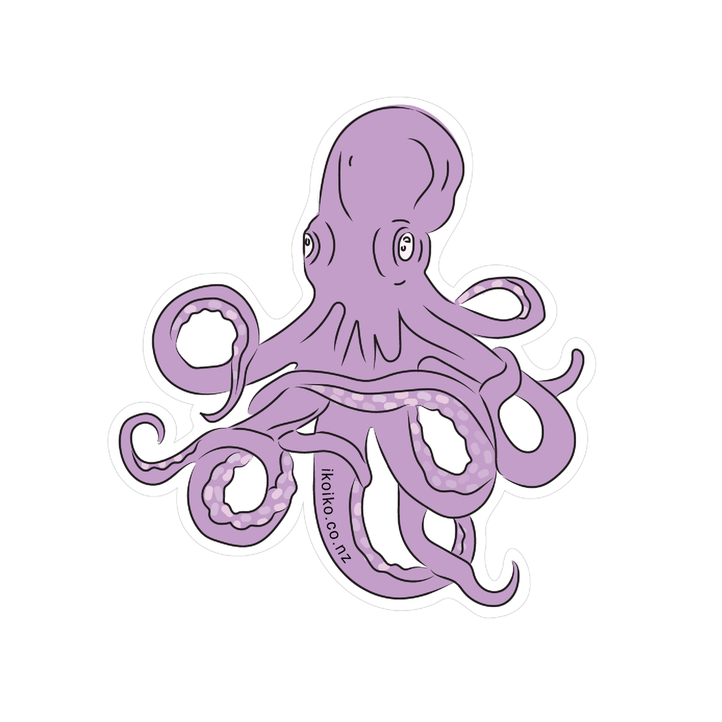 Iko Iko Fun Size Sticker Purple Octopus