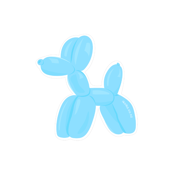 Iko Iko Fun Size Sticker Blue Balloon Dog