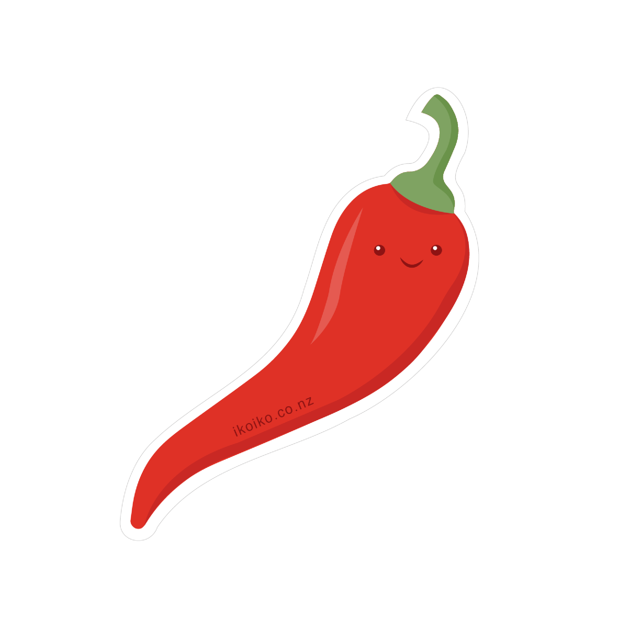 Iko Iko Fun Size Sticker Cute Chilli