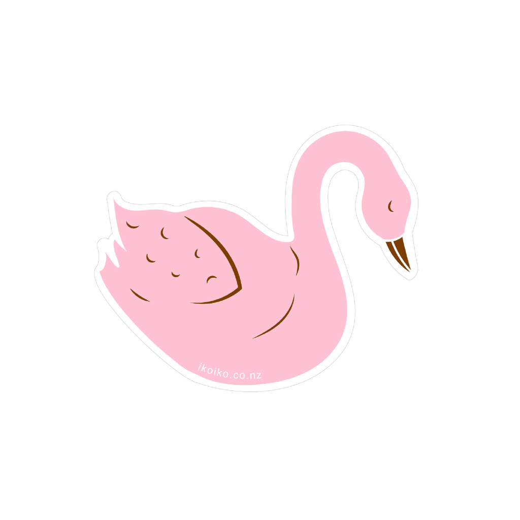 Iko Iko Fun Size Sticker Pink Swan