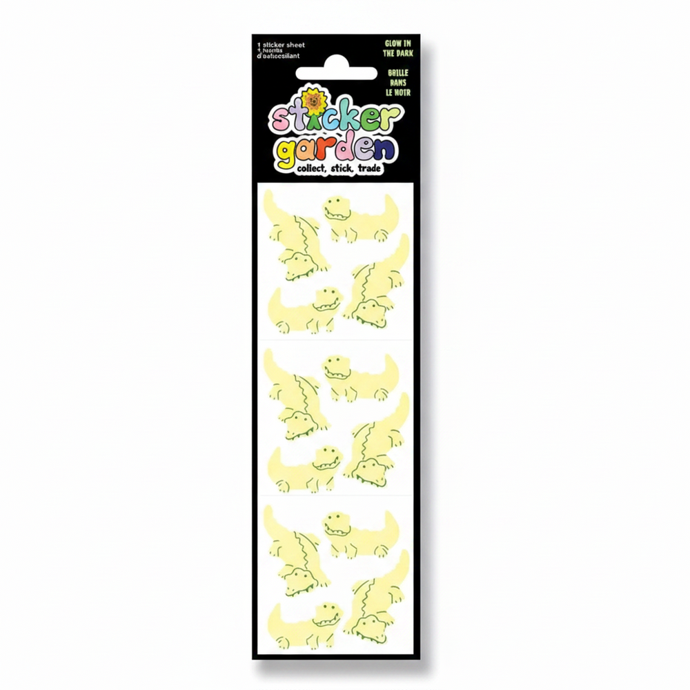 Sticker Garden Sheet Glow in the Dark Crocodile