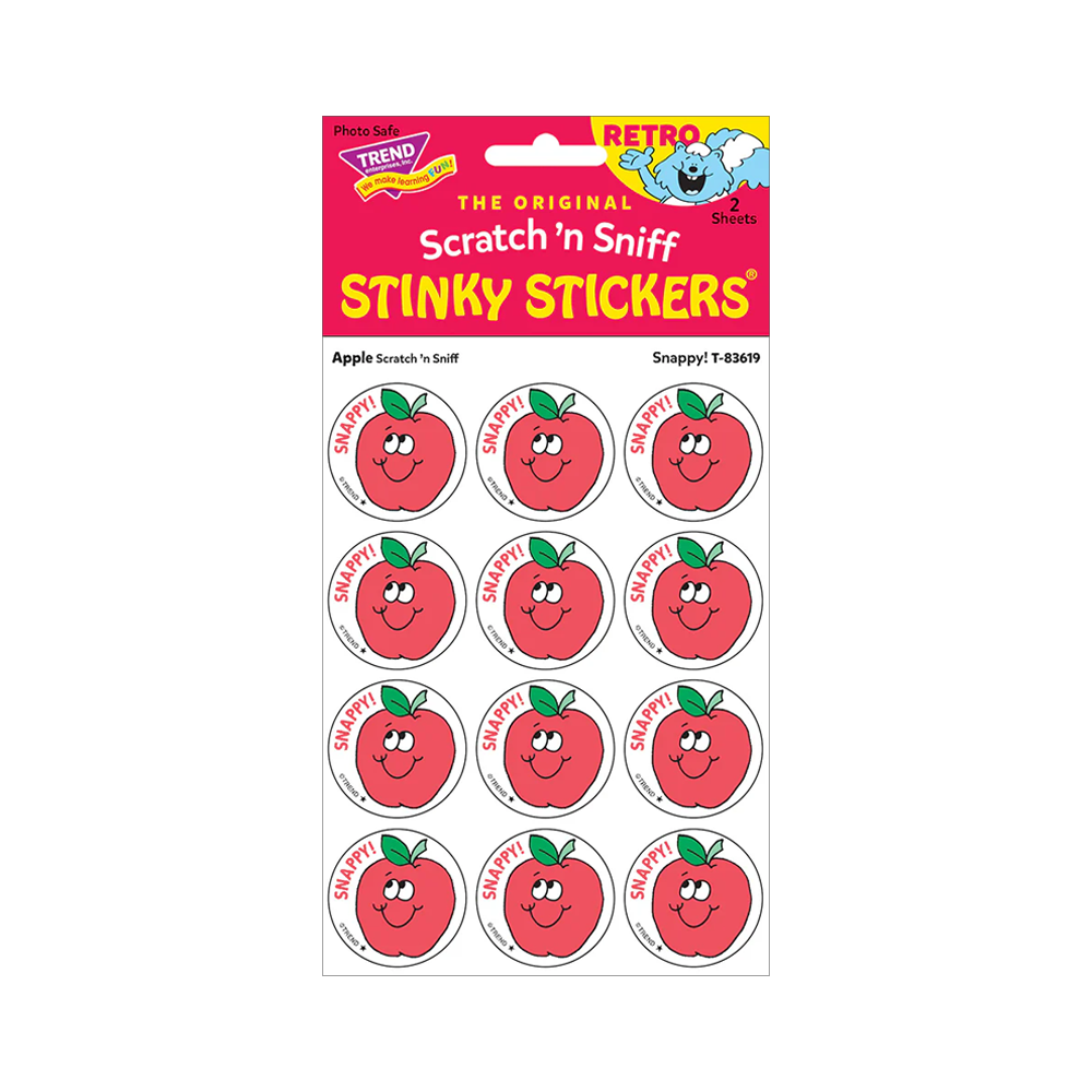 Stinky Stickers Snappy Apple scent