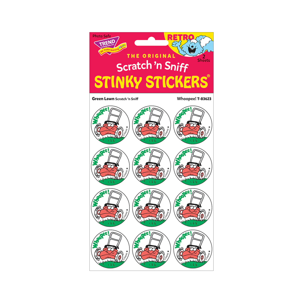 Stinky Stickers Whoopee Green Lawn scent