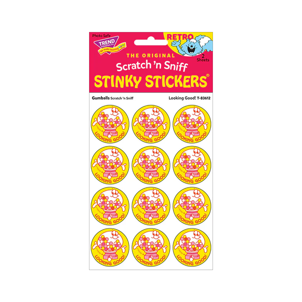 Stinky Stickers Looking Good Gumballs scent