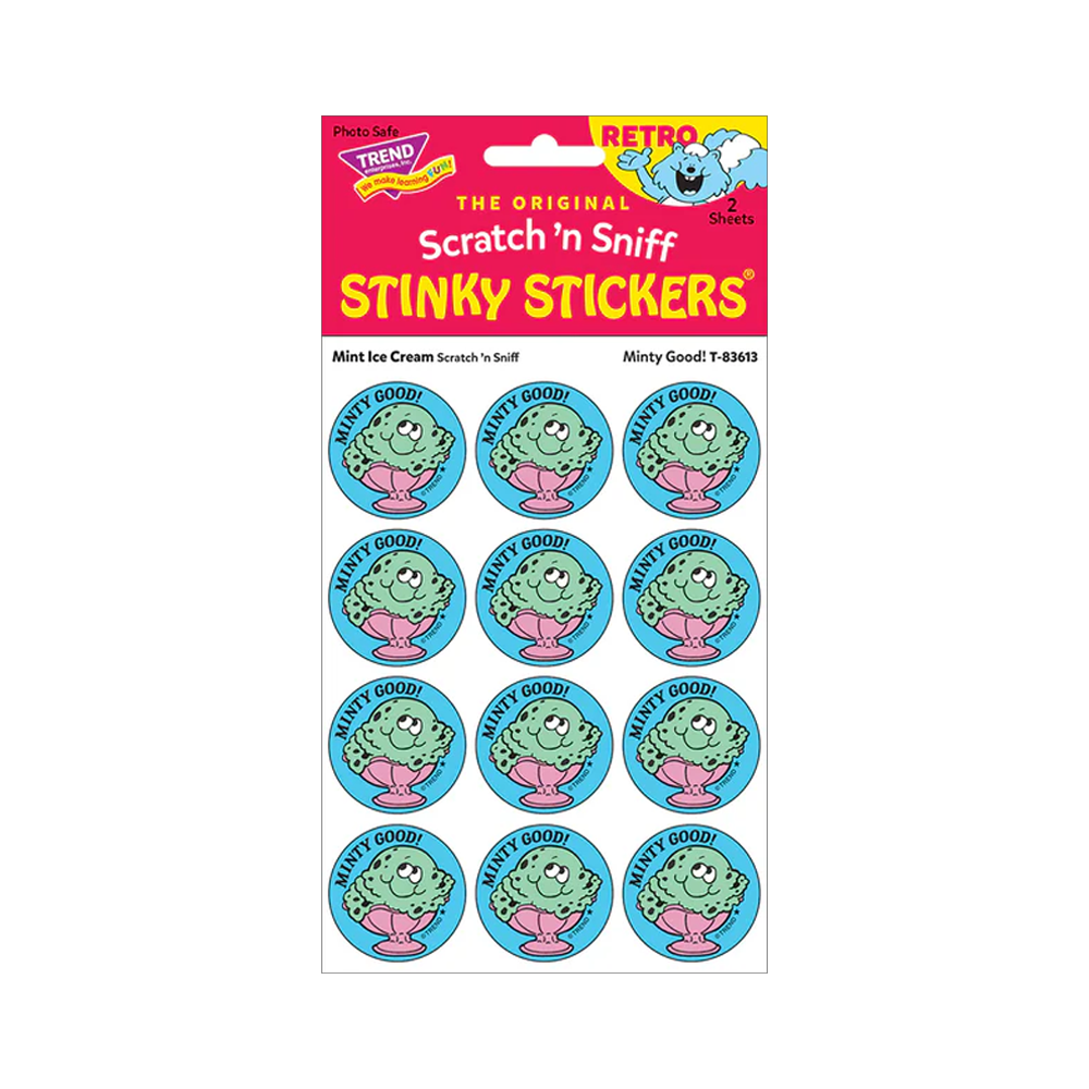 Stinky Stickers Minty Good Mint Ice Cream scent