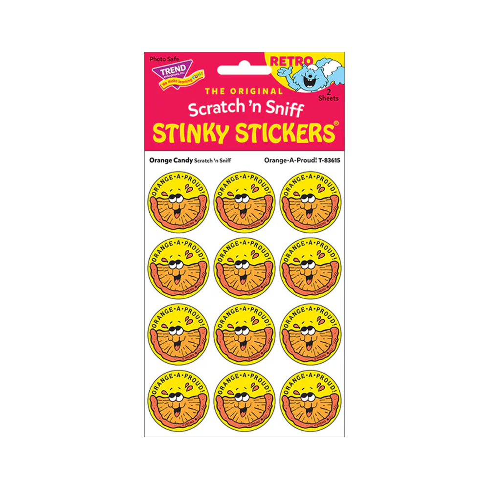 Stinky Stickers Orange-A-Proud Orange Candy scent